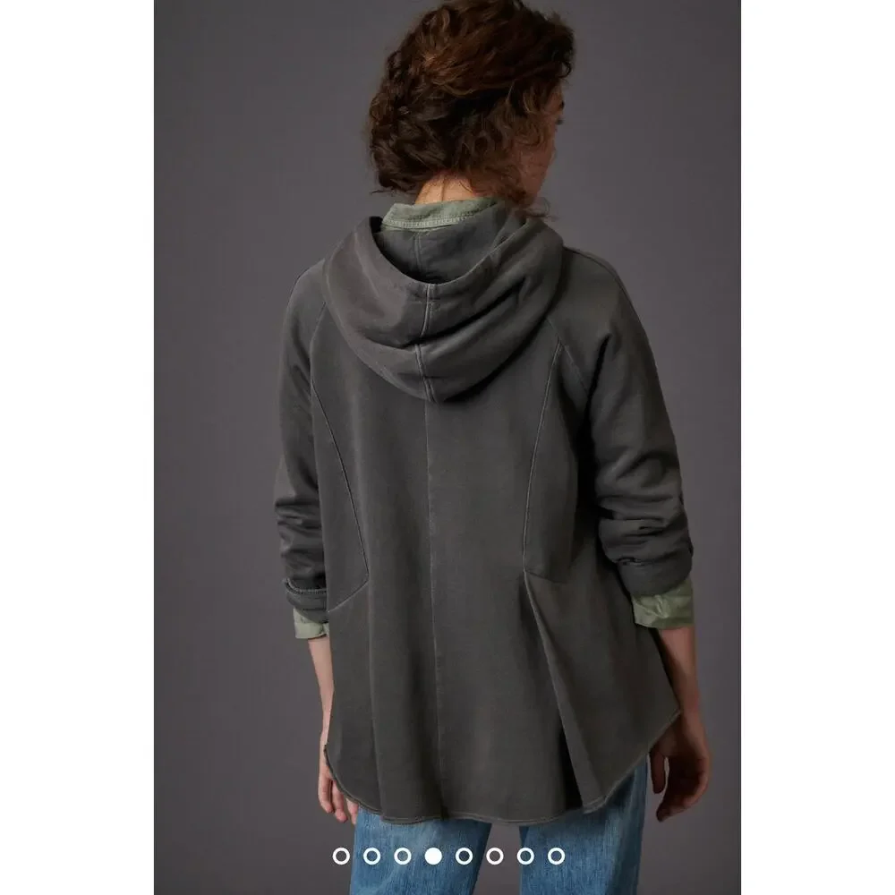 Anthropologie Pilcro Flynn Hoodie Charcoal Gray Hooded‎ Sweatshirt XS